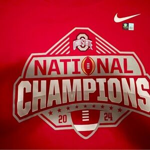 Nike Ohio State Red 'National Champions' T‑Shirt